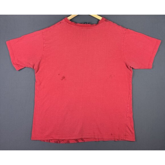 Vintage Y2K SouthPole AOP Red Shirt XL Streetwear Hype Art Logo Rare Hip Hop Art - Picture 2 of 16
